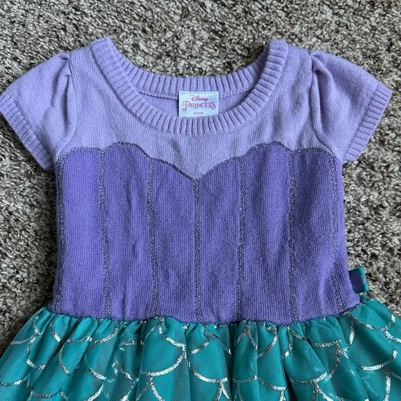 DISNEY PRINCESS ARIEL INSPIRED TODDLER GIRL TULLE DRESS - Picture 2 of 9